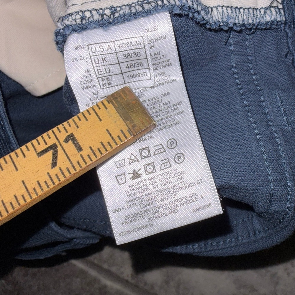 Brooks Brothers Pants Mens 38x30 Navy Blue Slim Corduroy Stretch‎ Casual - Picture 7 of 8